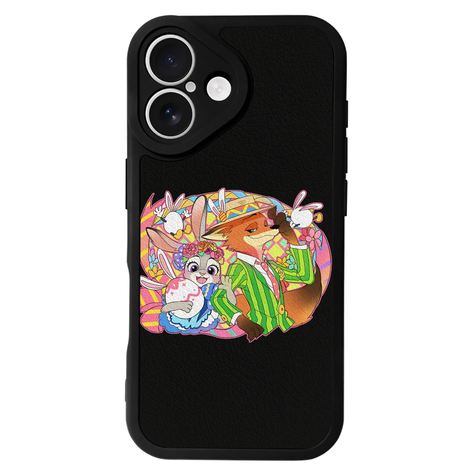 ズートピア グッズ,ニック・ワイルド - IPhone 16シリーズ対応 ・ シリコンスマホケース ・ レザー調 ・ 高精度フィット ・ 耐衝撃 ・ ワイヤレス充電対応 ・ 精密カット